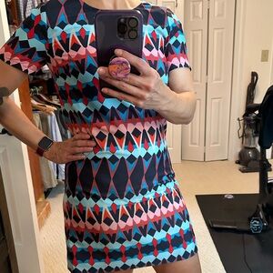 J. Crew Multicolor Geometric Mini Dress